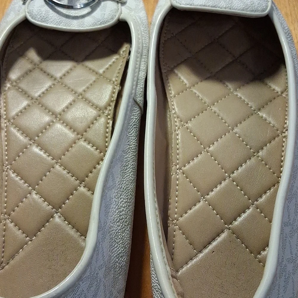 Michael Kors Metallic Silver Flats Size 9